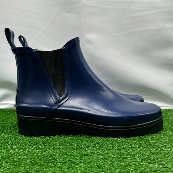 VTG Polo Ralph Lauren Boots Women's Size 6 B Blue Polo Sport Chelsea Ankle Rain - Picture 1 of 10